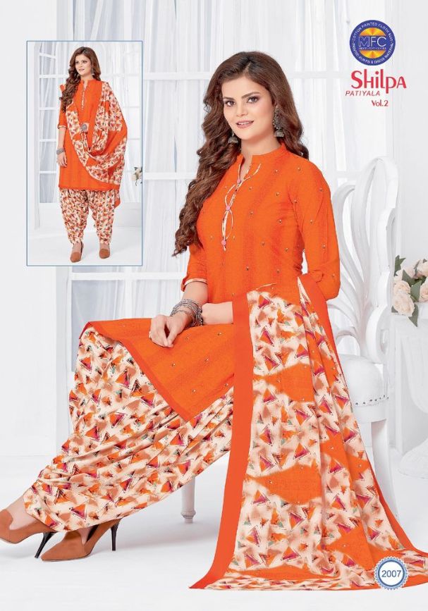 Mfc Shilpa Patiyala 2 Regular Wear Printed Cotton Ready Made Dress Collection